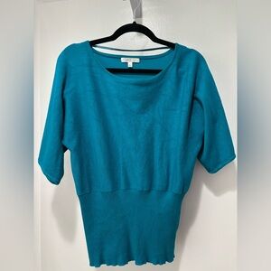 Spense Teal Crew Neck Sweater Medium